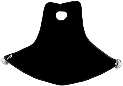 Beard Apron Bib Beard Hair Catcher for Trimming, Black