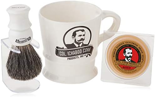 Colonel Conk Model 221 Mug, Mixed Badger Brush and Soap
