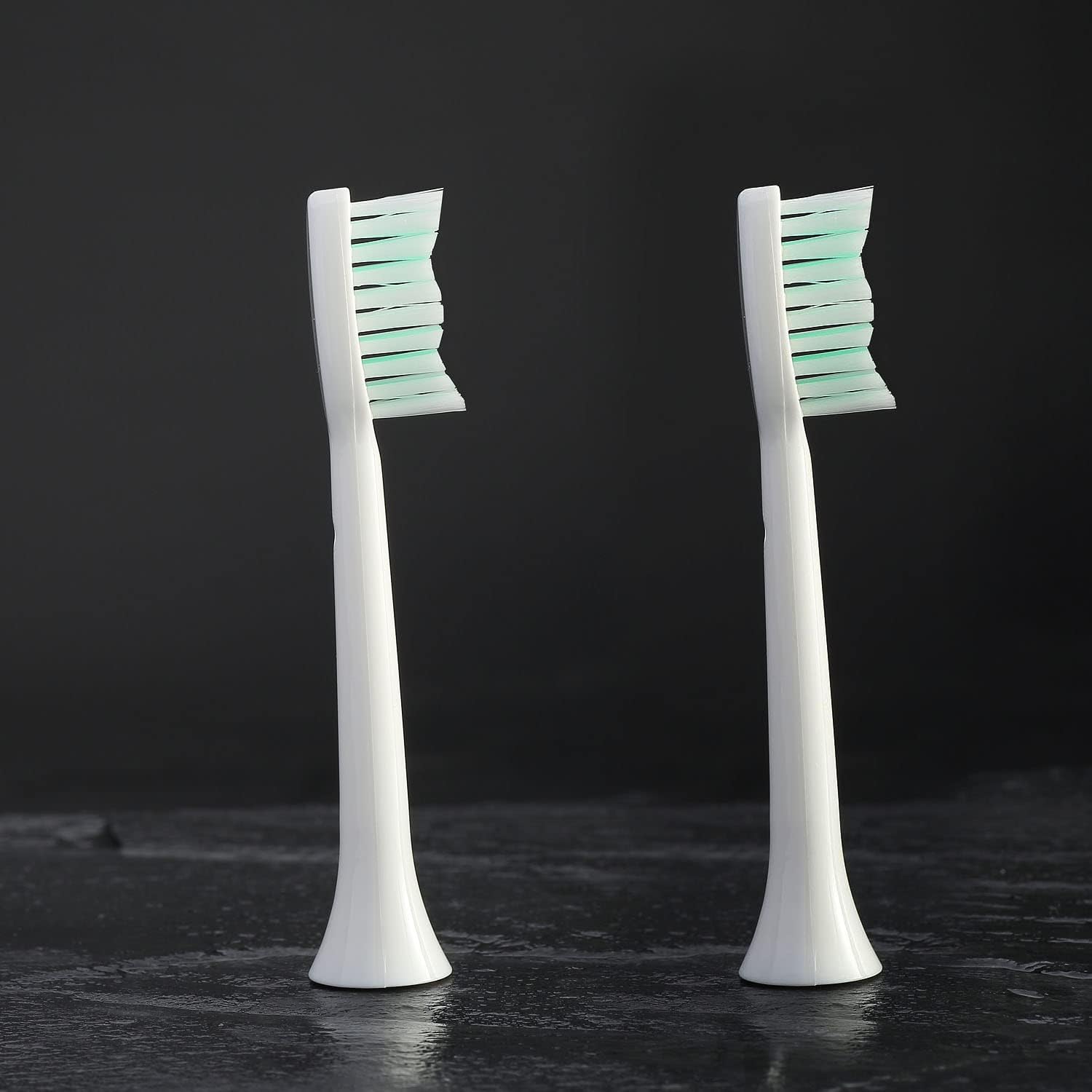 FOXSONIC 2pcs White Sonic Electric Toothbrush Replacement Brush Heads