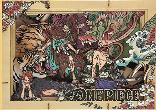 Ensky Ensky One Piece Dragon Tiger Paper Theater Wood Style Premium Pt-Wp03 Approx. H182 X W257 X D51Mm Wooden