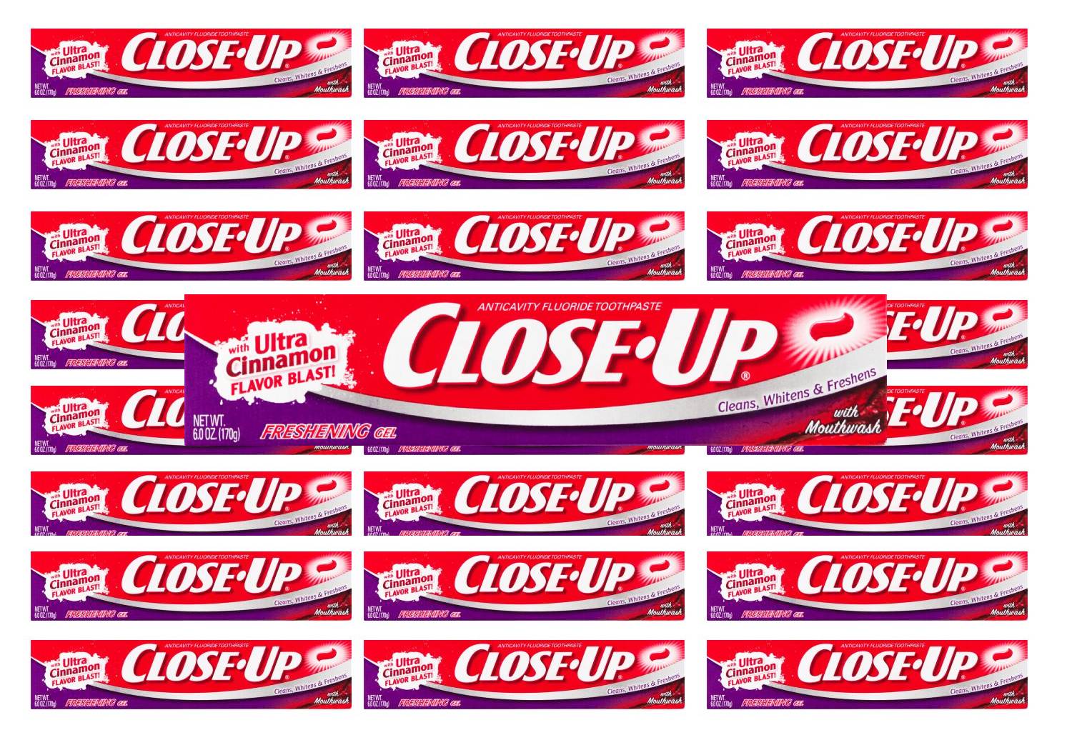 Close-Up Fluoride Toothpaste Refreshing Gel  6 oz - 24 Pack