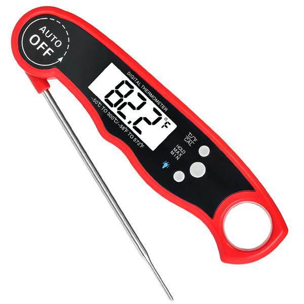 Digital Meat Thermometer Waterproof Instant with Calibration and Back light